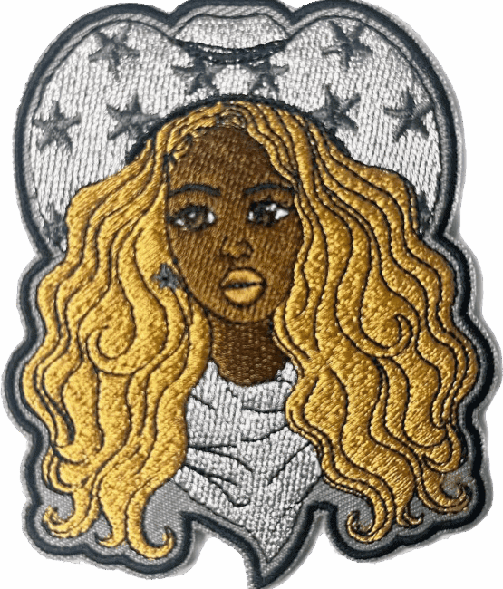 Melanin cowgirl iron on patch
