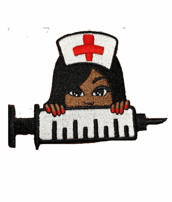 Melanin nurse iron on patch