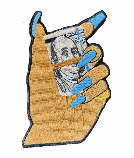 Get money hand iron on patch