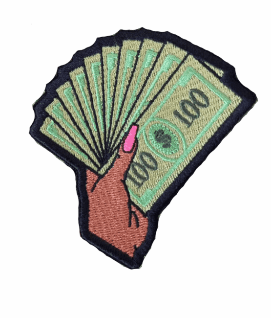 Get money iron on patch