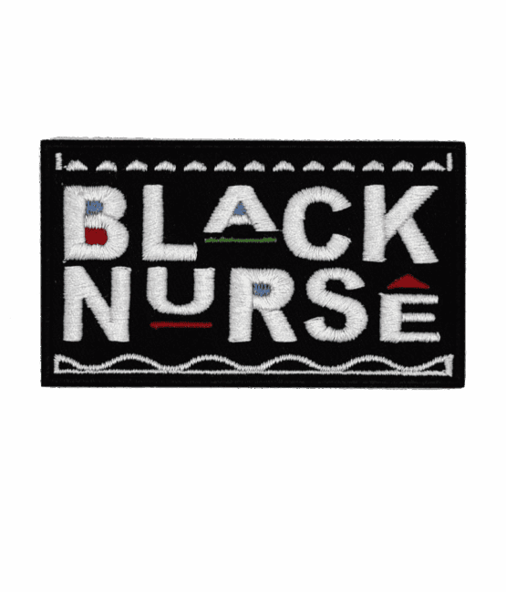 Melanin black nurse iron on patch