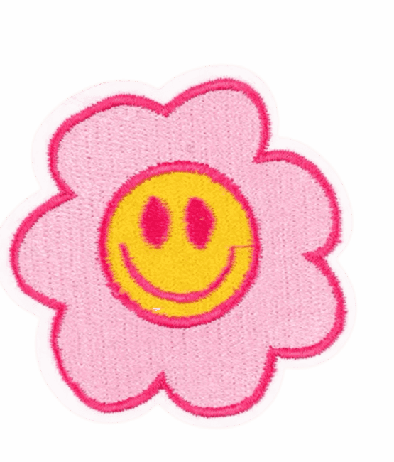 flower iron on patch