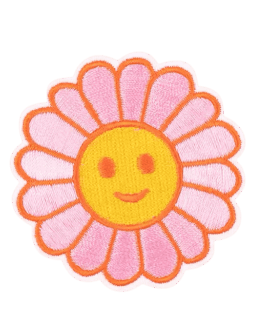 flower iron on patch