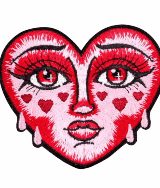 Heart iron on patch