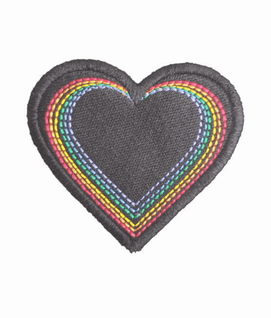 heart iron on patch