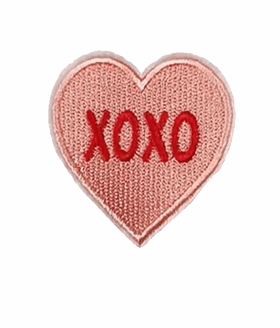 heart iron on patch