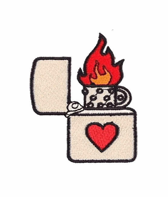 heart iron on patch