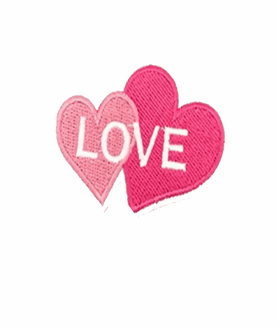 heart iron on patch