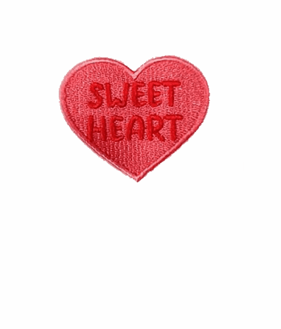 heart iron on patch