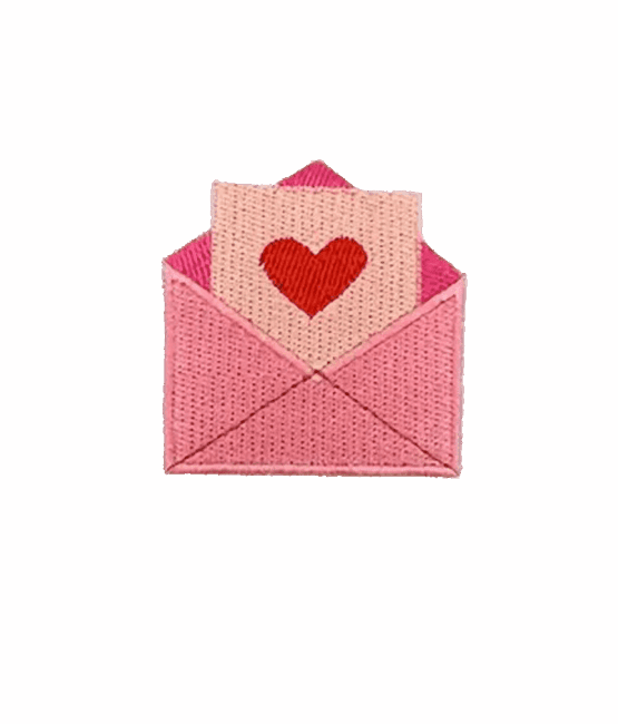 heart iron on patch