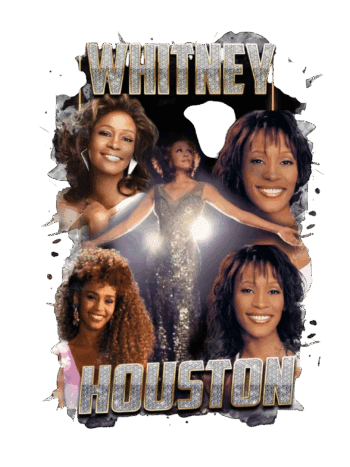 Whitney Houston t shirt heat transfers