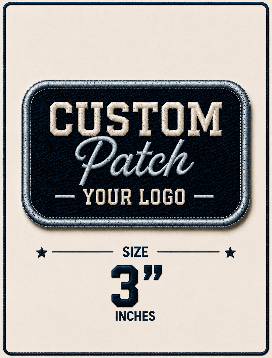 3” Custom Embroidered Patches