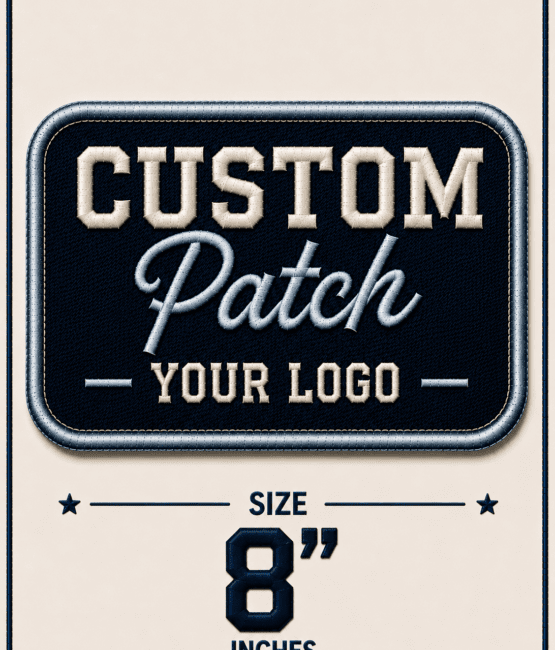 8" custom embroidered patches