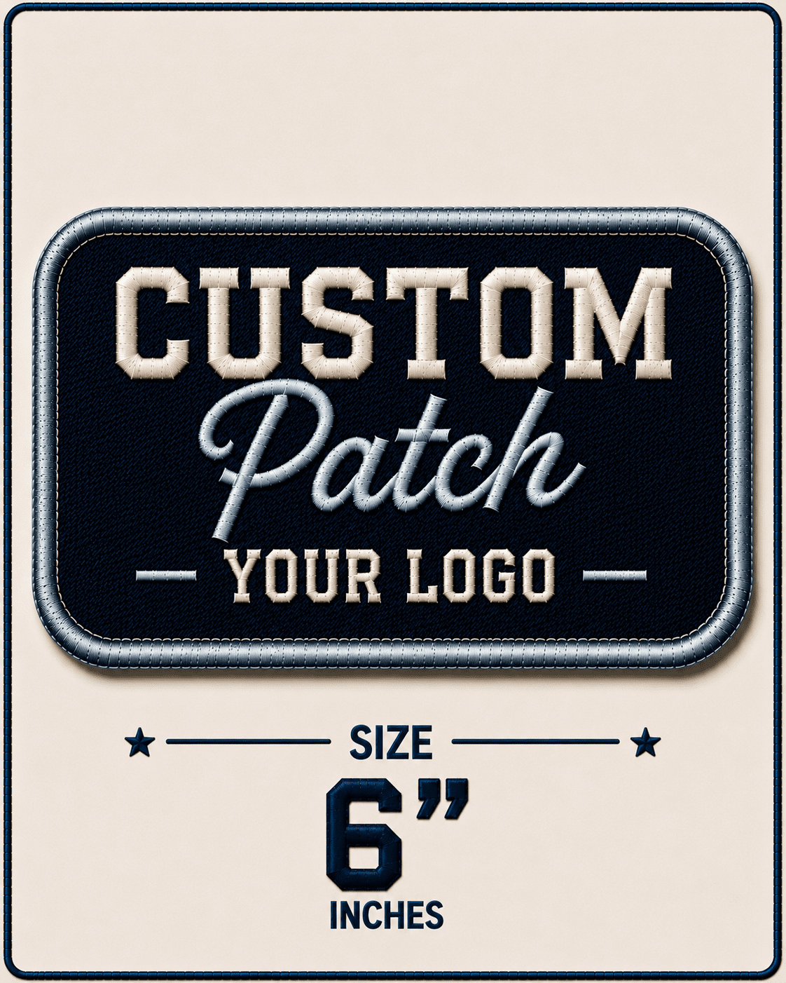 6” Custom Embroidered Patches