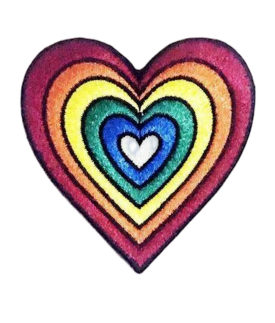 Heart Embroidered Iron on patch