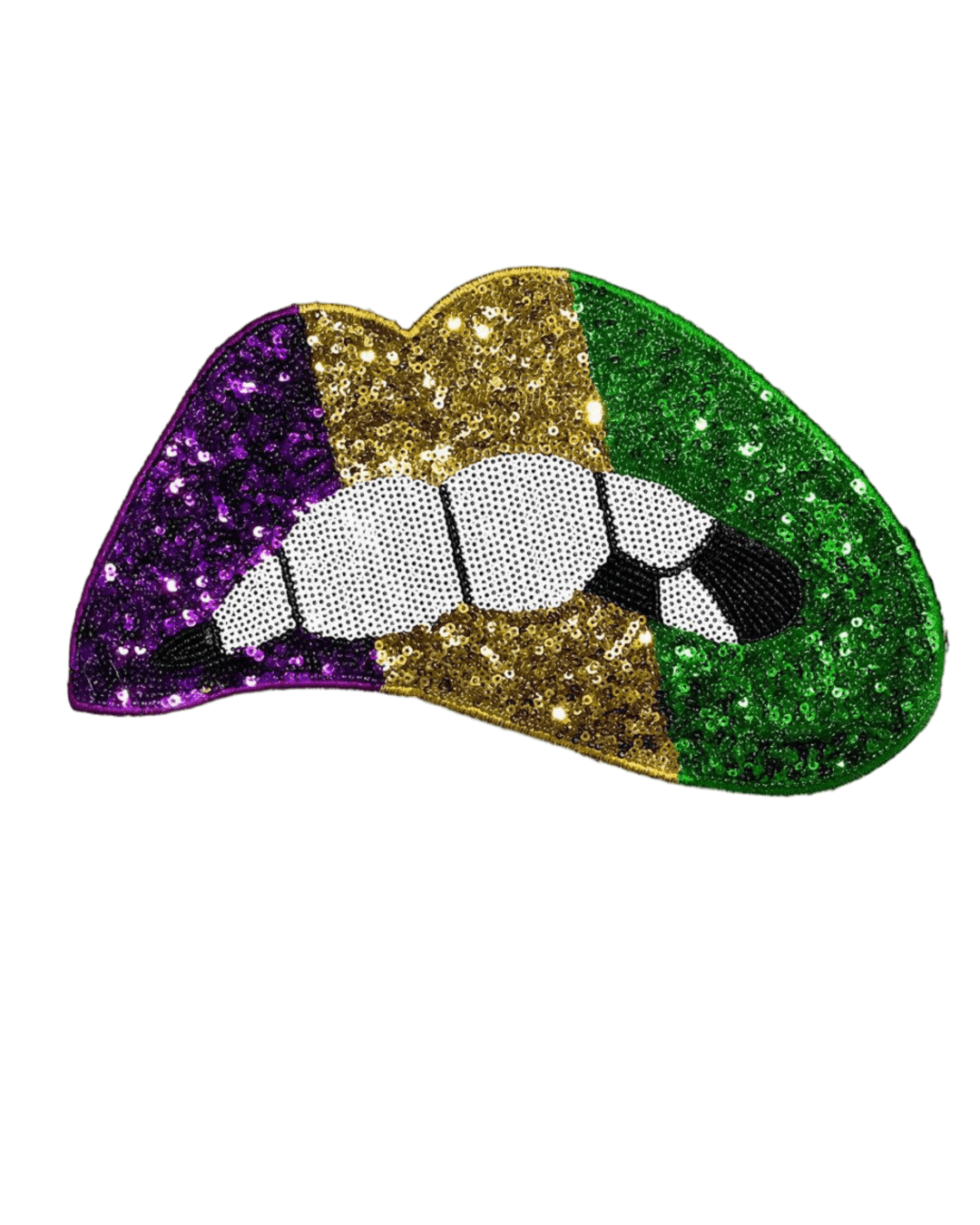 Sequined Lips Patches Iron on Sequins
