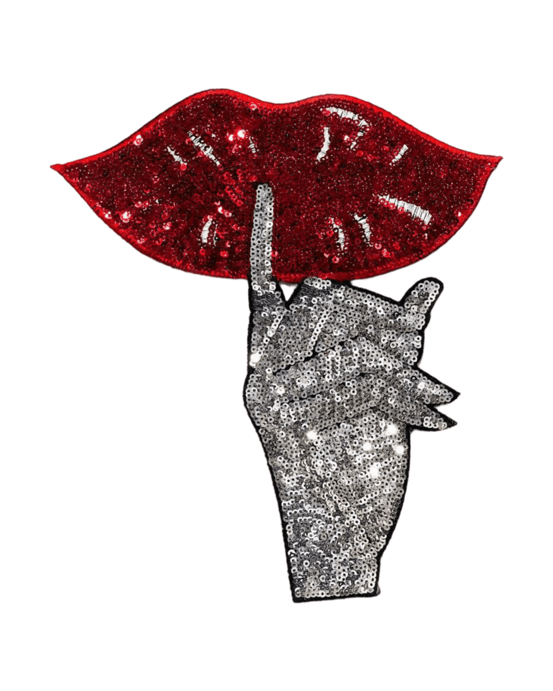 Sexy Hand lip sequin patch