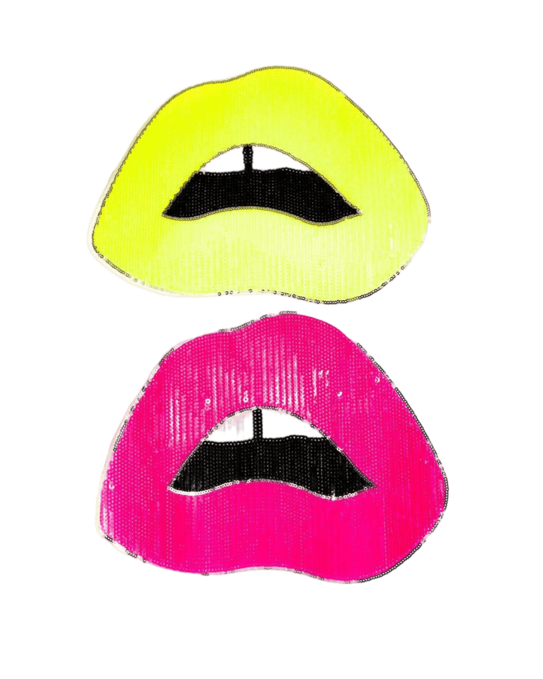 Large sexy lip sequin patch