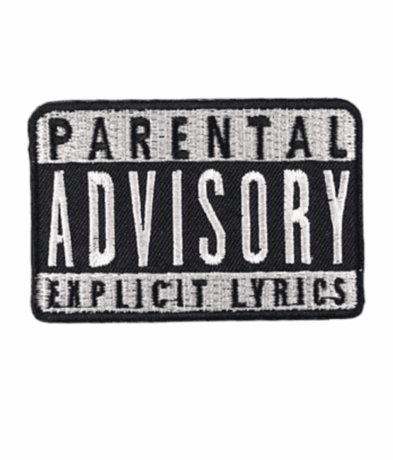 Parental Advisory iron on embroidery patches