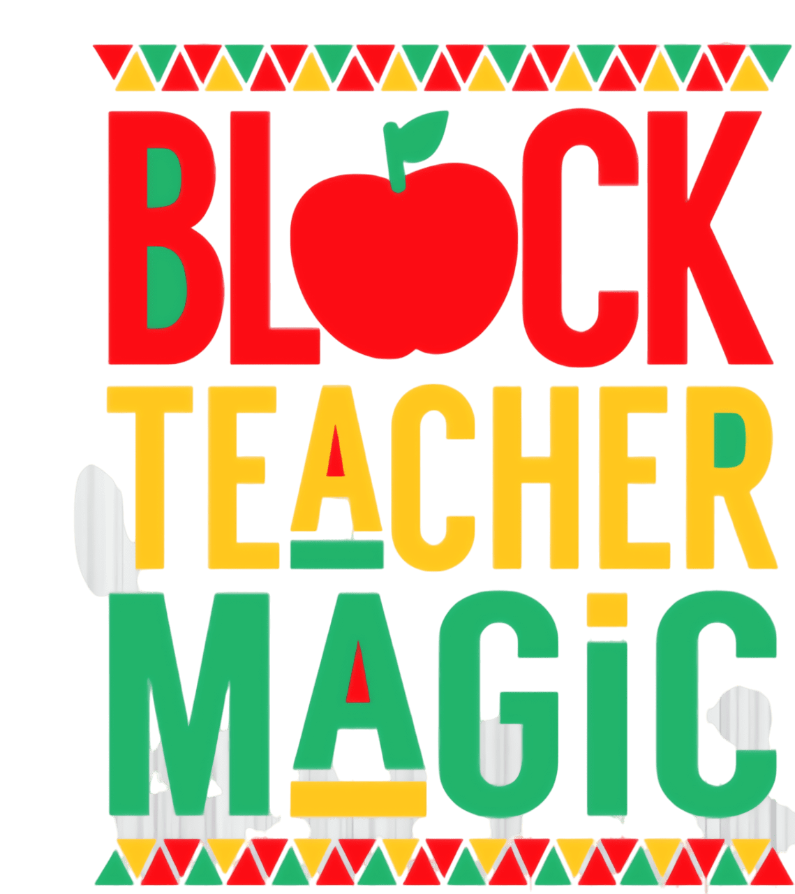 Black Teacher magic iron on heat transfers