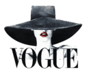 Black hat vogue iron on heat transfer