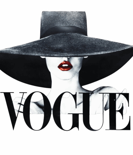 Black hat vogue iron on heat transfer