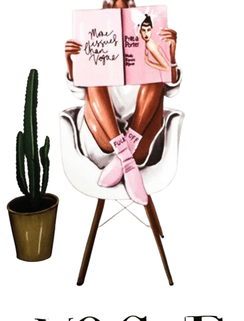 Fashion girl vogue heat transfer