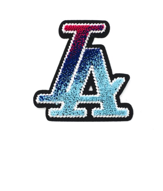 Blue gradient LA iron on chenille patches
