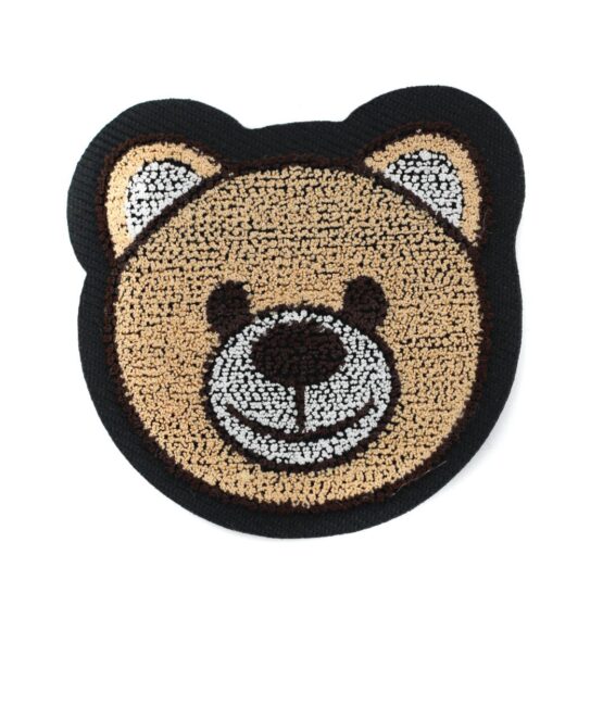 Tan bear iron on chenille patches