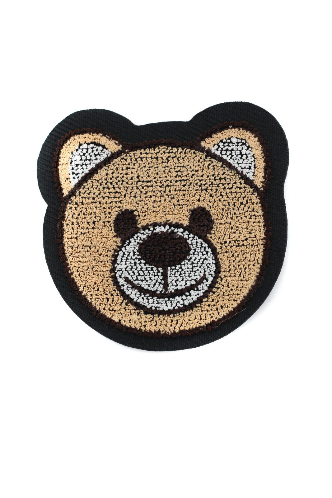 Tan bear iron on chenille patches