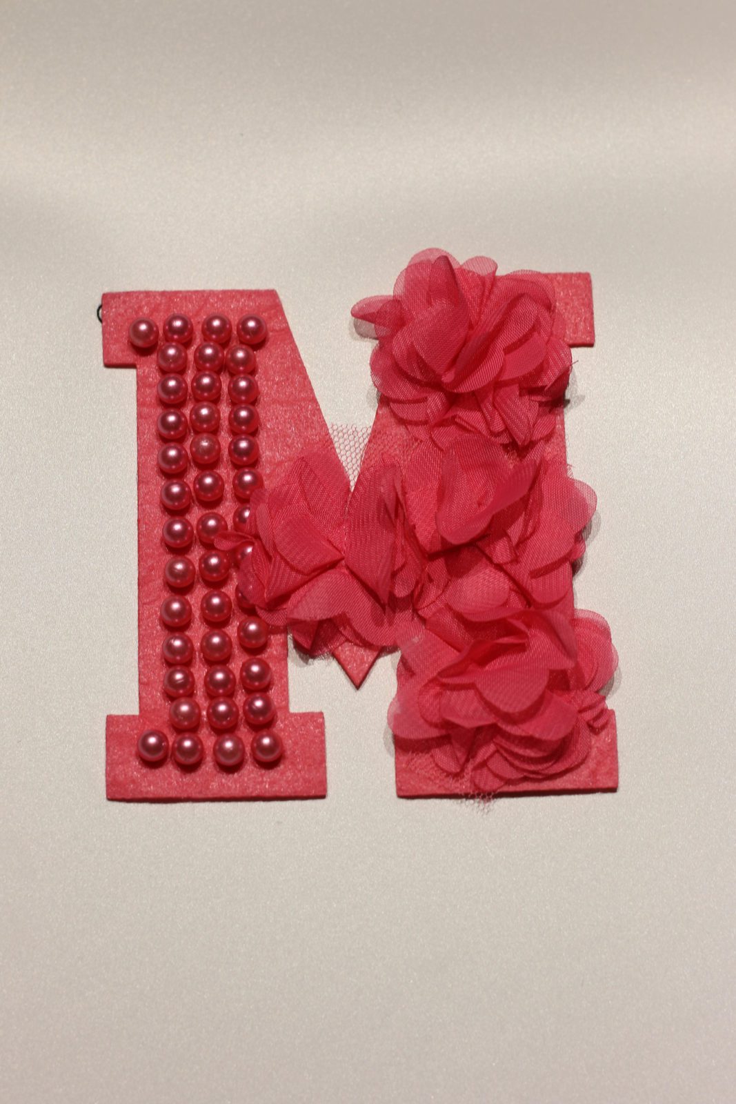 Letter M Beaded Patches