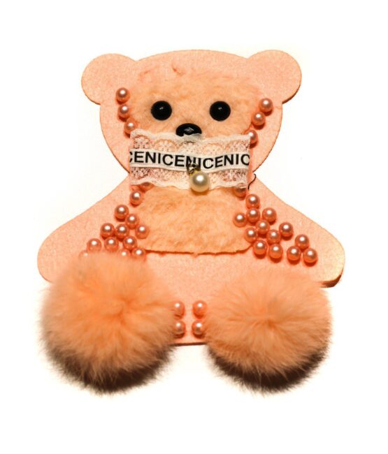 Pink fur large bear patches