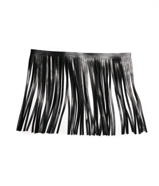 Black pu leather tassel