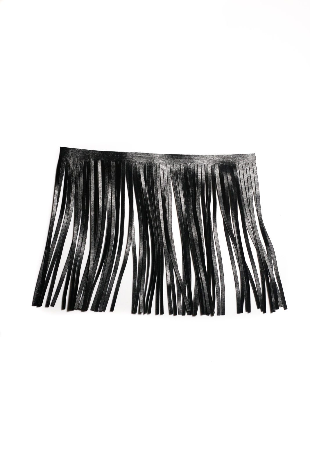 Black pu leather tassel