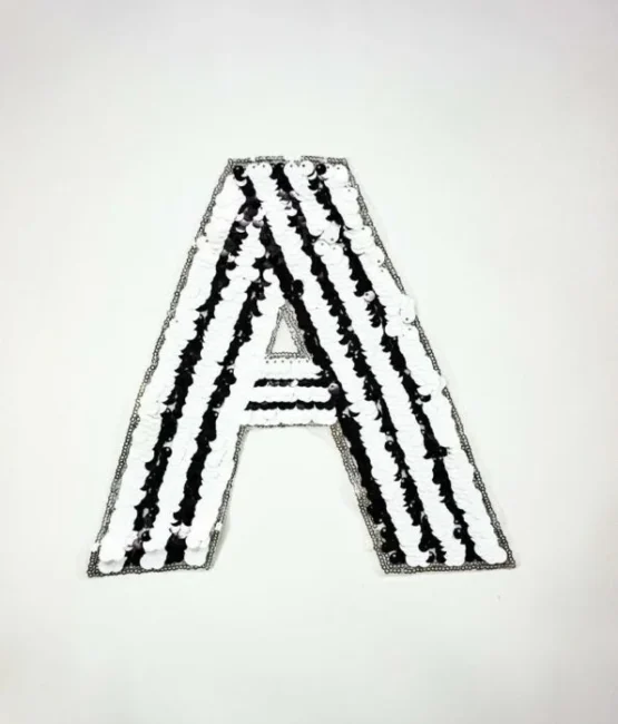 Large “A” Sequin patch