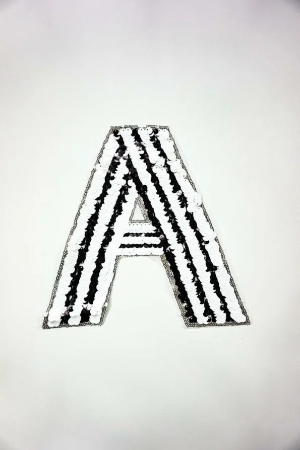 Large “A” Sequin patch