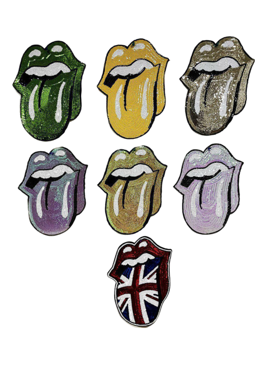 Large Rolling Stone sequin tongue patch