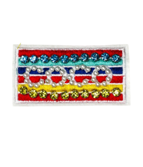Beaded C Colorful embroidered Patch