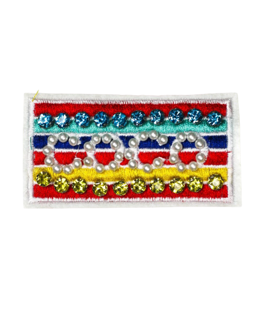 Beaded C Colorful embroidered Patch