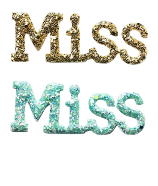 Miss Iron on Rhinestone Patches