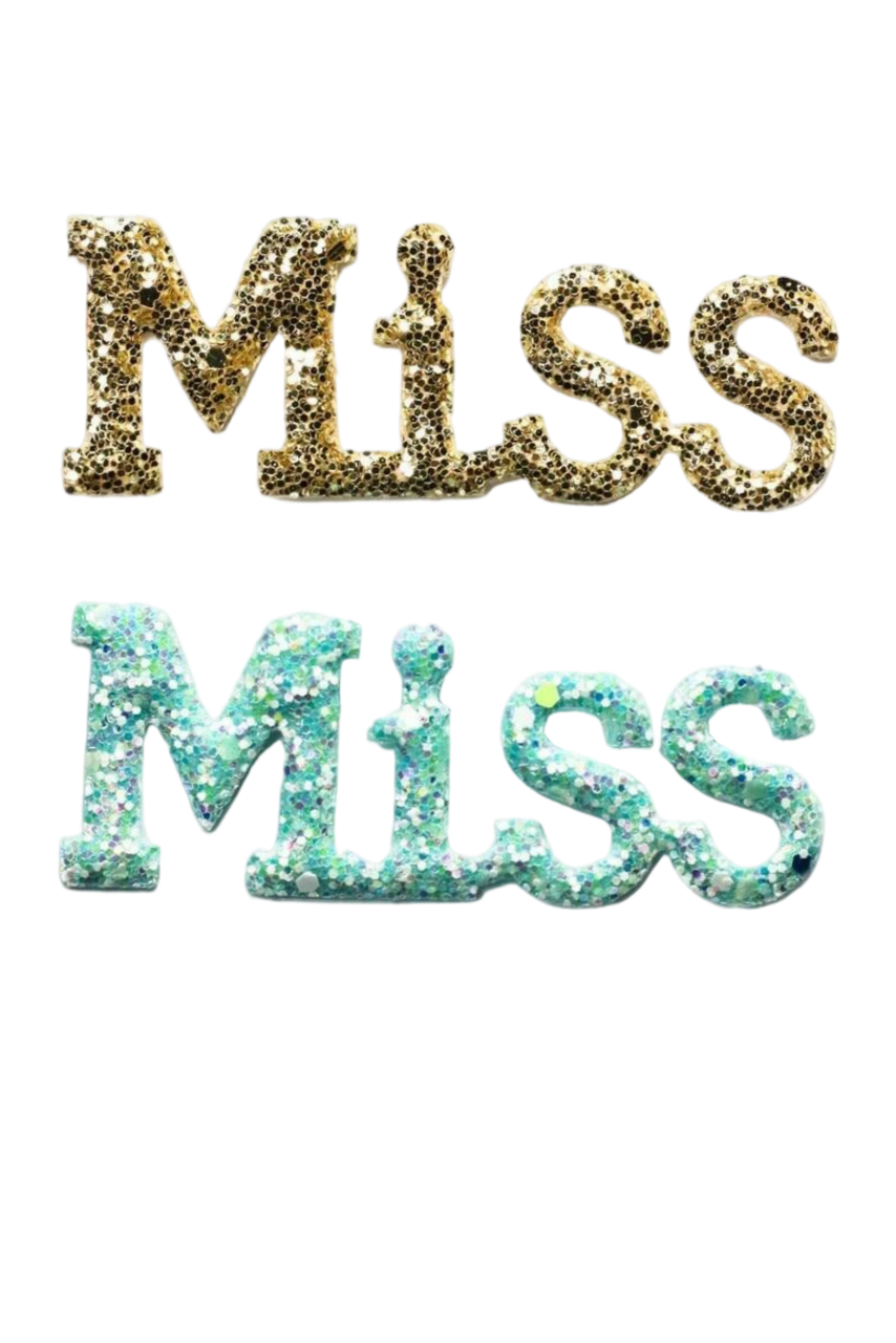Miss Iron on Rhinestone Patches