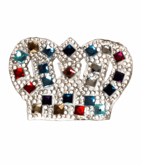 Colorful Crown Rhinestone Applique