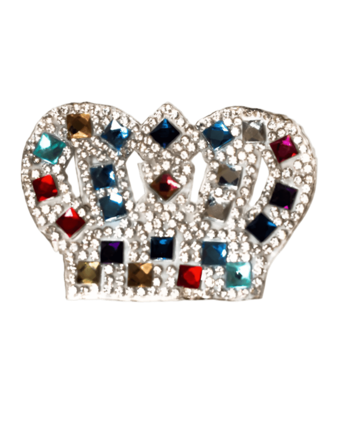 Colorful Crown Rhinestone Applique