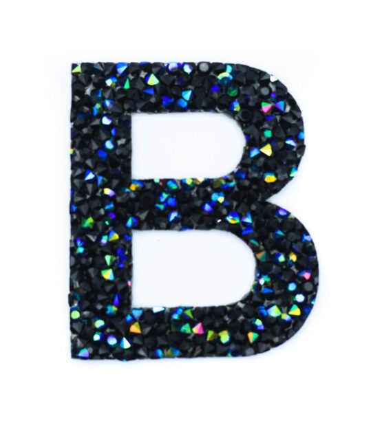 B Glass Stone Rhinestone Iron on patch