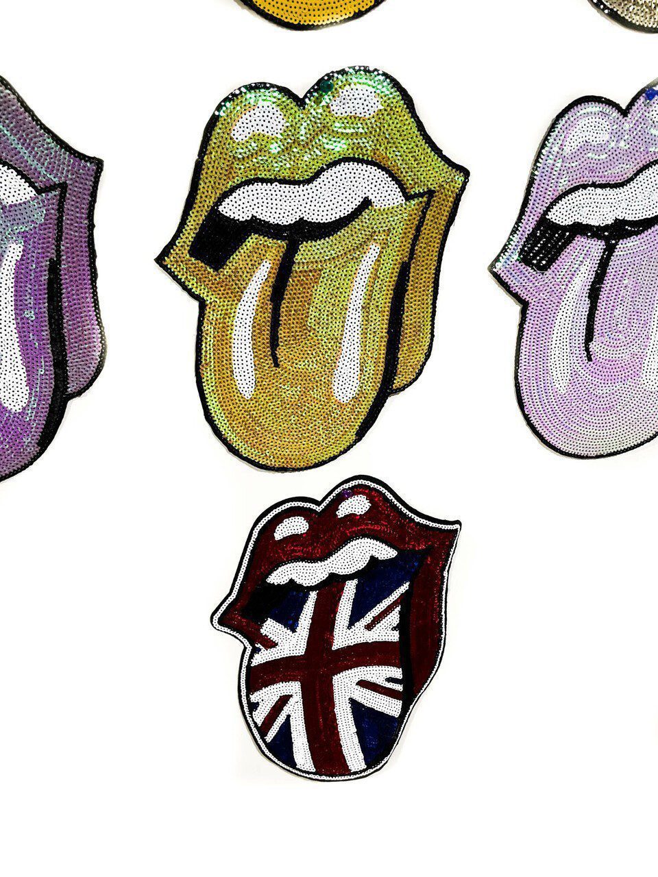 Large Rolling Stone sequin tongue patch