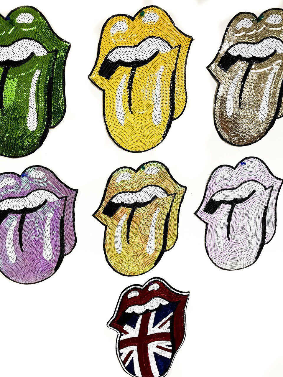Large Rolling Stone sequin tongue patch