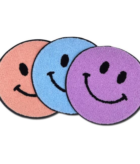 Large chenille smiley face