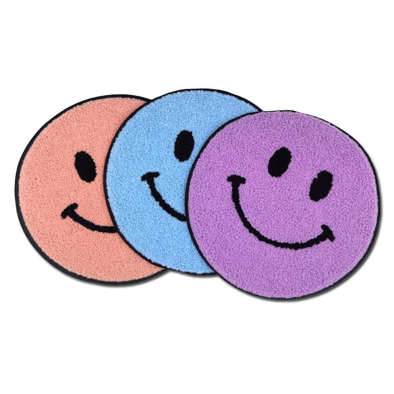 Large chenille smiley face