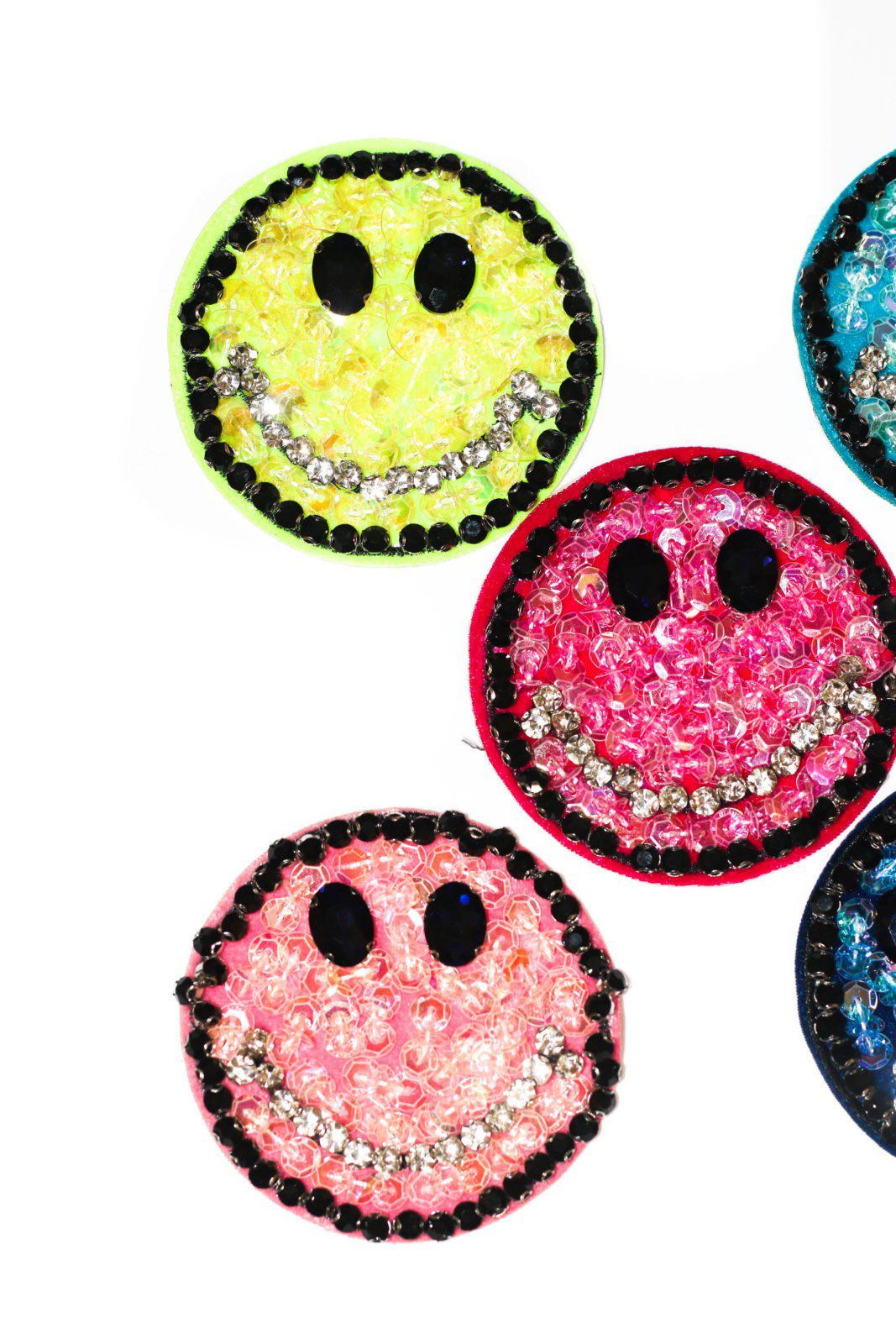 Beaded sequin smiley patch - Image 2