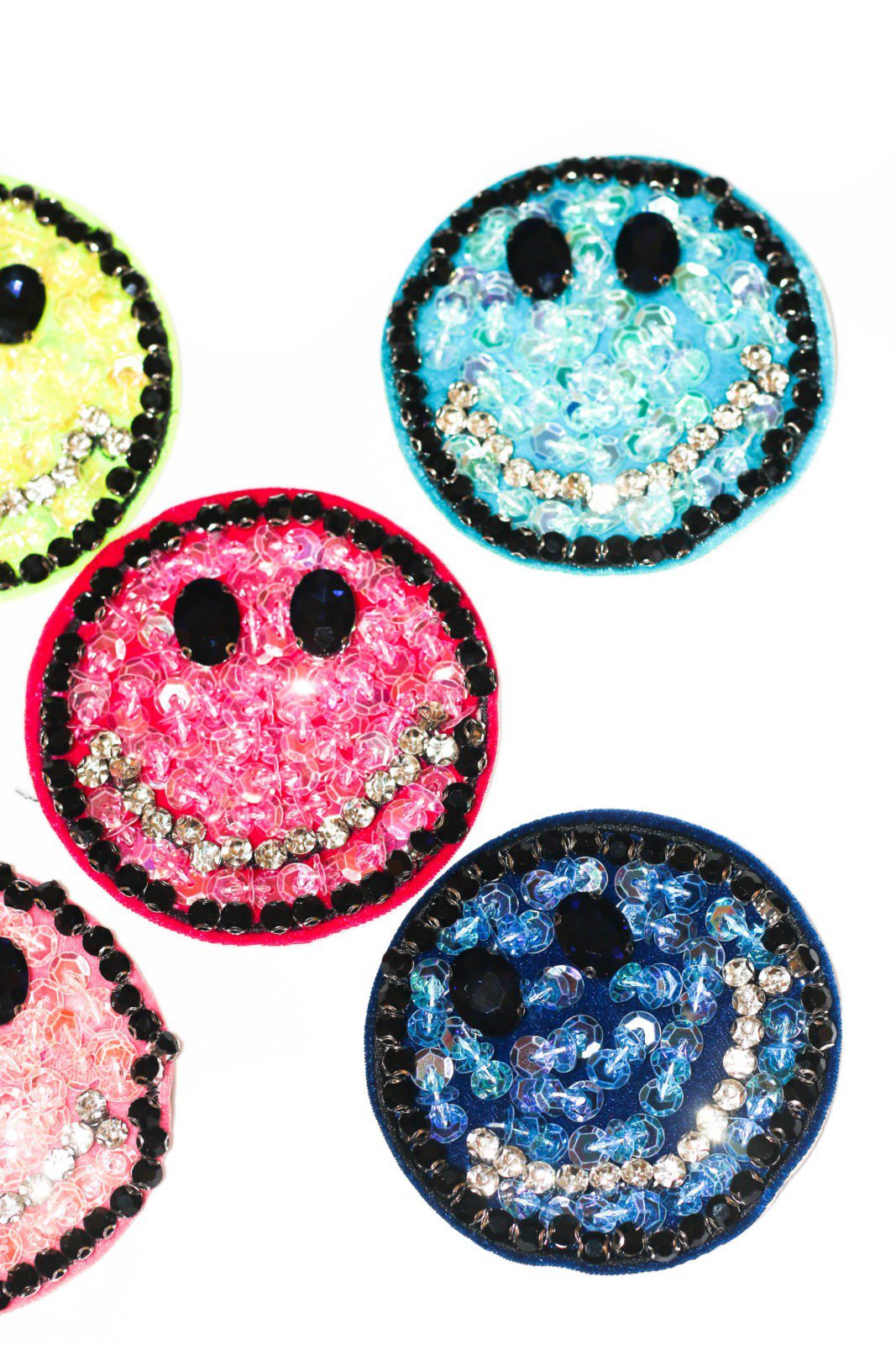 Beaded sequin smiley patch - Image 3